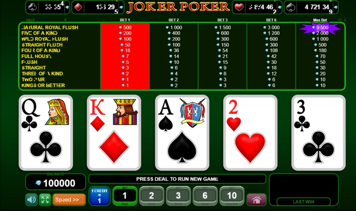 Poker aparati Joker Poker